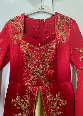 Uzun Kollu Kırmızı bindallı - Görsel 6