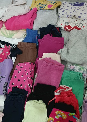 18-24 Ay Beden 55 parça kız çocuk toplu kıyafet