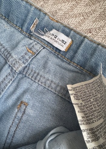 11-12 Yaş Beden mavi Renk Zara Mavi Rahat Kesim Kot Pantolon