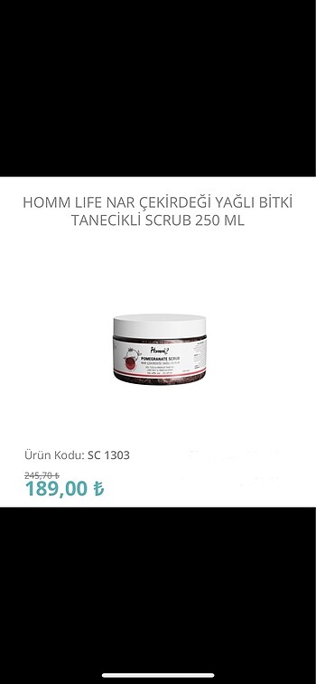  Beden Renk Homm bitkisel nar çekirdeği yağlı scrub