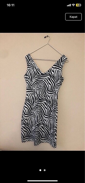 Drape Butik Zebra desen elbise