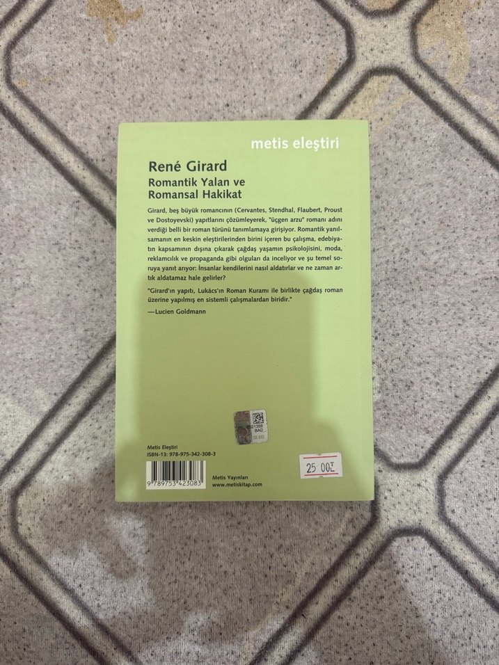 ROMANTİK YALAN VE ROMANSAL HAKİKAT-RENE GİRARD - Görsel 2