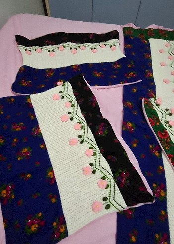 Nakışlı Pembe Pastel Yatak Örtüsü - Görsel 15