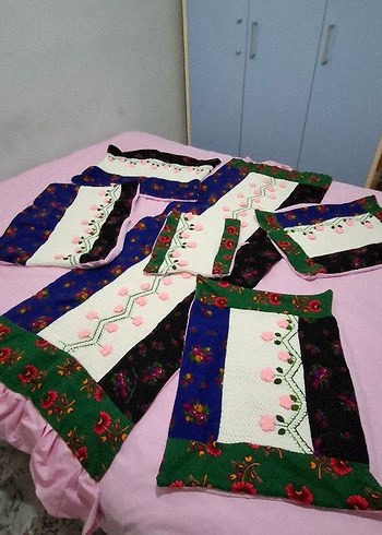 Nakışlı Pembe Pastel Yatak Örtüsü - Görsel 13