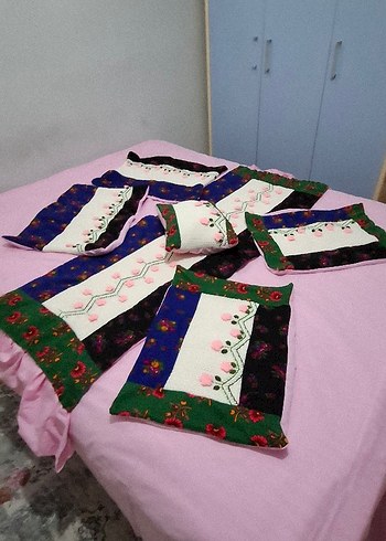 Nakışlı Pembe Pastel Yatak Örtüsü - Görsel 12