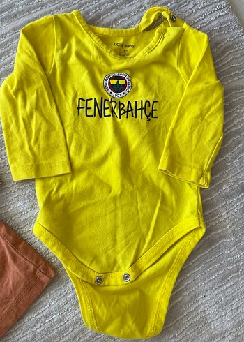 Sarı Uzun Kollu Fenerbahçe Bebek Body