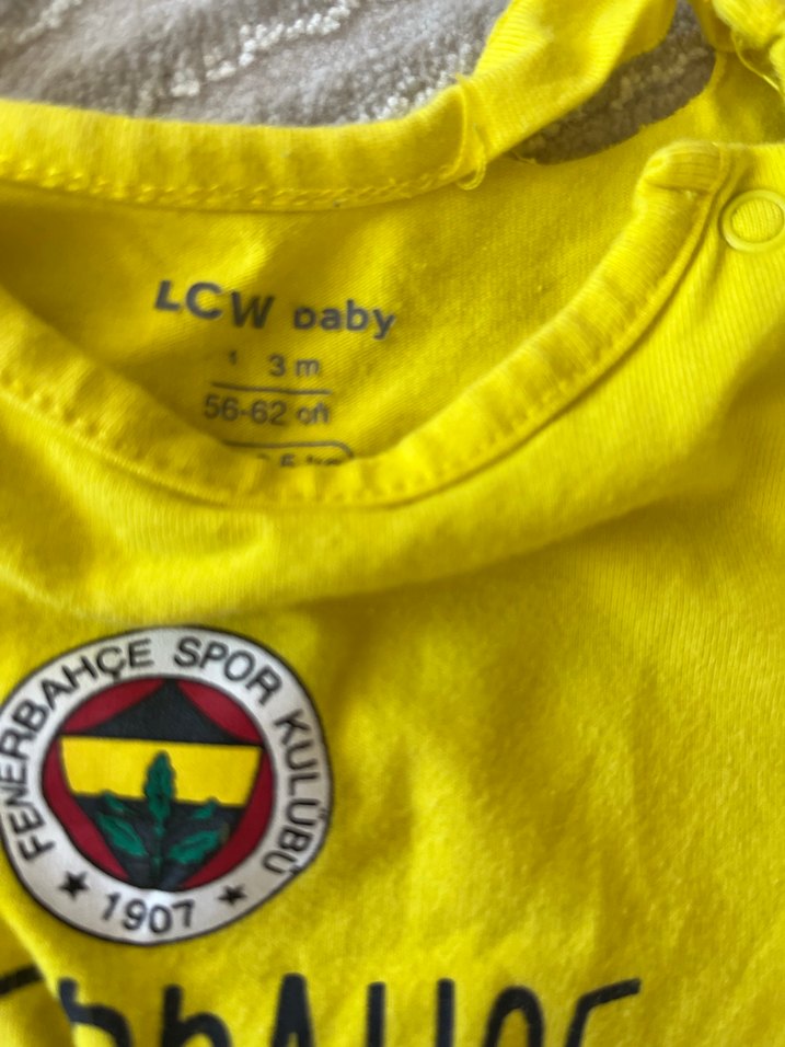 Sarı Uzun Kollu Fenerbahçe Bebek Body - Görsel 2