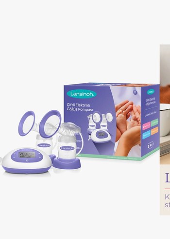 Lansinoh Çiftli Elektrikli Göğüs Pompası Mor