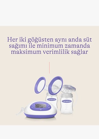 Lansinoh Çiftli Elektrikli Göğüs Pompası Mor - Görsel 4