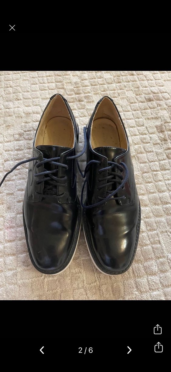 Siyah Rugan Platform Topuklu Klasik Kadın Ayakkabı - Görsel 2