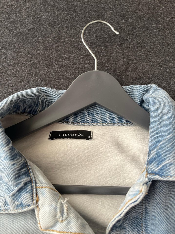 Kadın Mavi Batik Denim Ceket - Görsel 3