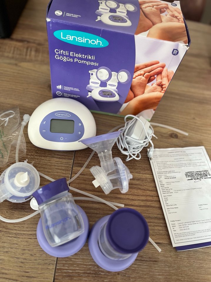 Lansinoh Çiftli Elektrikli Göğüs Pompası Mor - Görsel 4