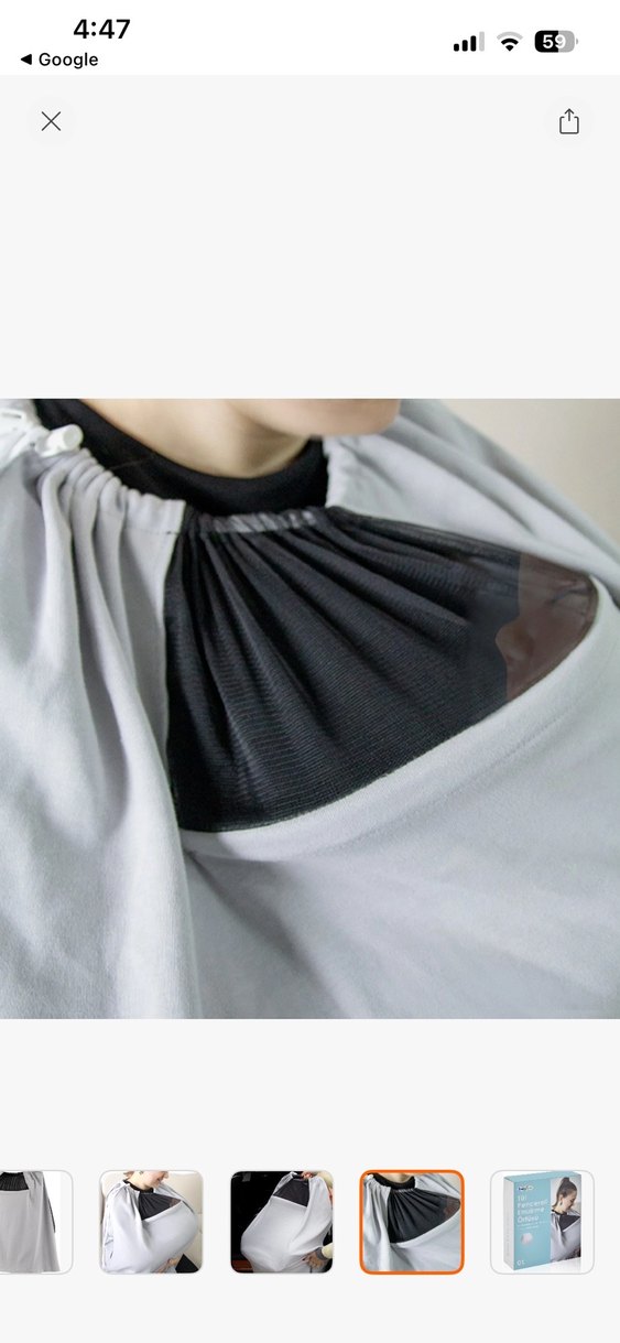 Babyjem Tüllü Pencereli Emzirme Örtüsü Gri - Görsel 2