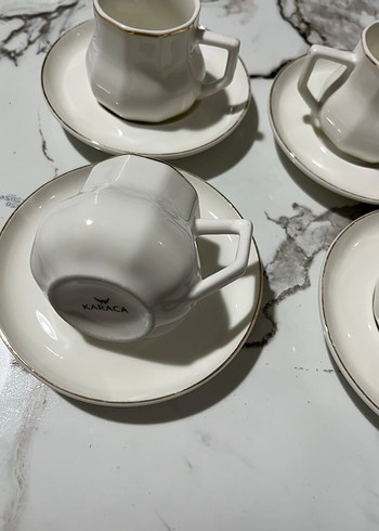 Beyaz Seramik 4'lü Fincan Takımı - Görsel 3