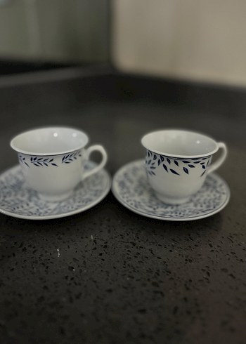 Mavi Desenli Porselen Fincan Takımı - Görsel 2