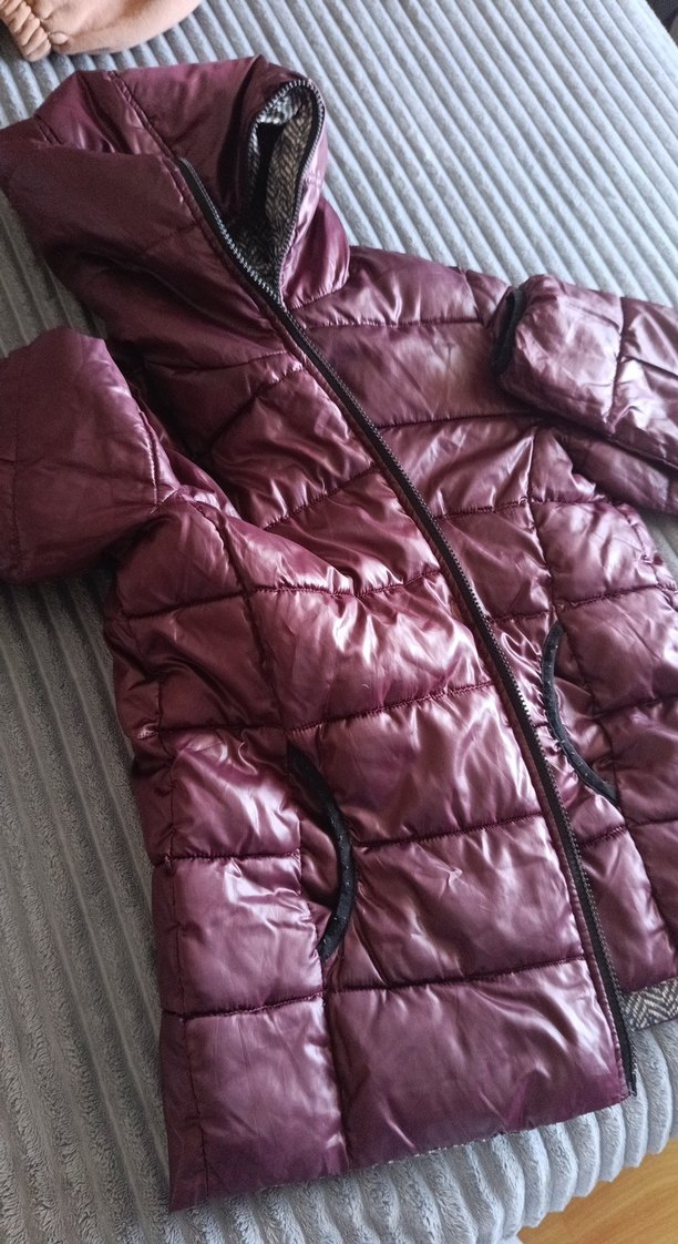 Bordo Kadın mevsimlik Mont - Görsel 4