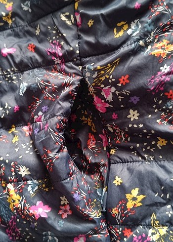 Kadın Kırmızı Fermuarlı Kapüşonlu mevsimlik Montu orjinal mavi - Görsel 5