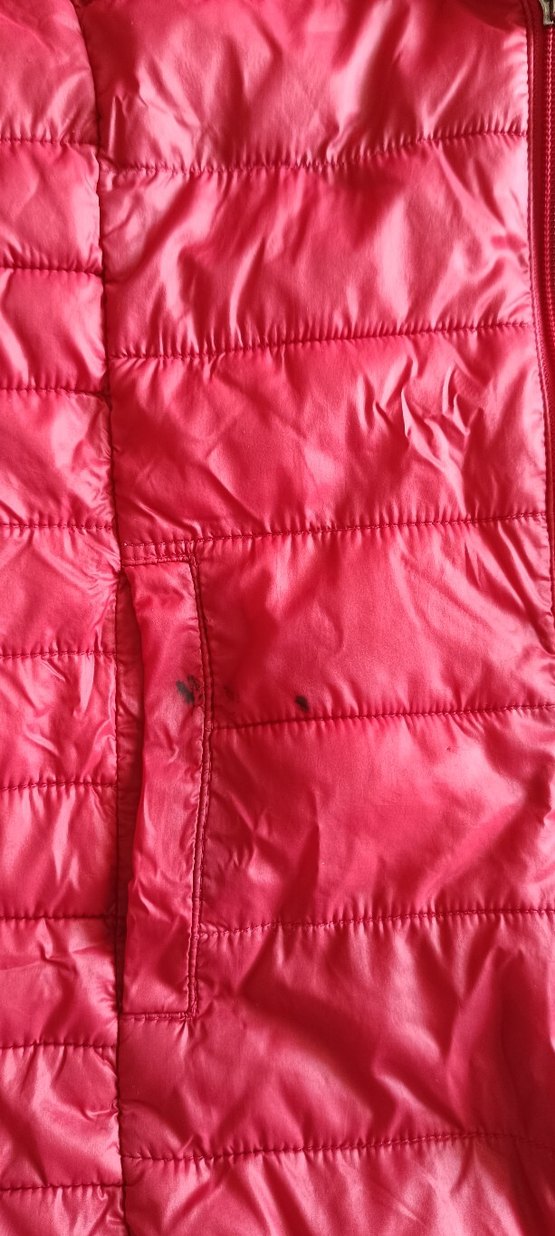 Kadın Kırmızı Fermuarlı ince Mont prjinal mavi - Görsel 2