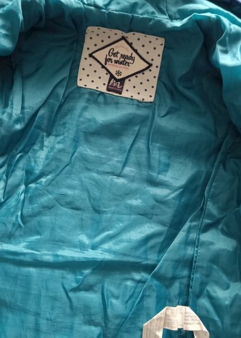 petrol mavi Kadın Kışlık Mont Fermuarlı - Görsel 3