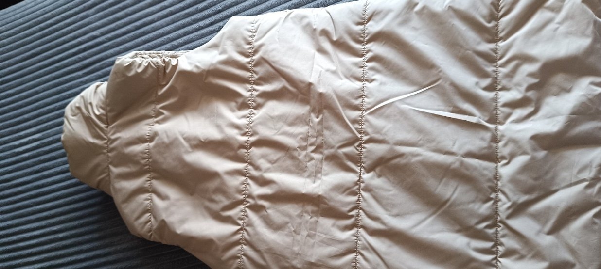 Bej Kadın Kolsuz uzun şişme yelek - Görsel 2