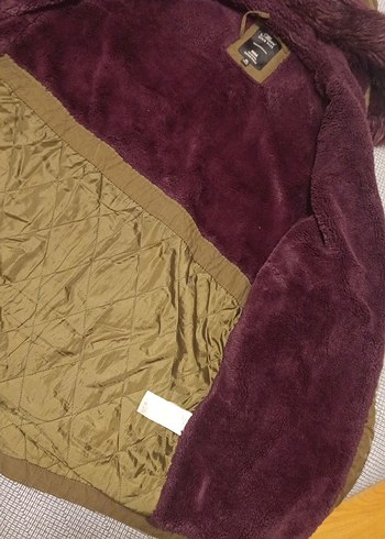 yeşil Kürklü Kadın Mont - Görsel 4