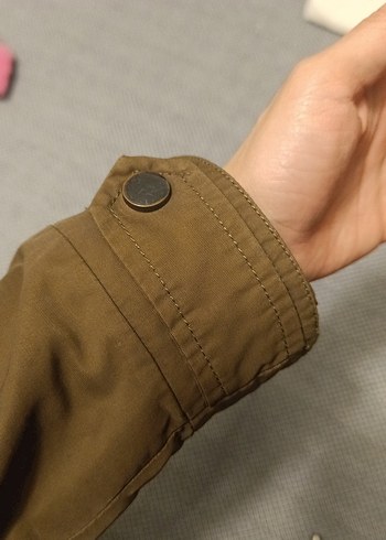 yeşil Kürklü Kadın Mont - Görsel 8