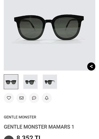 Gentle Monster Mamars 1 Siyah Kadın Güneş Gözlüğü