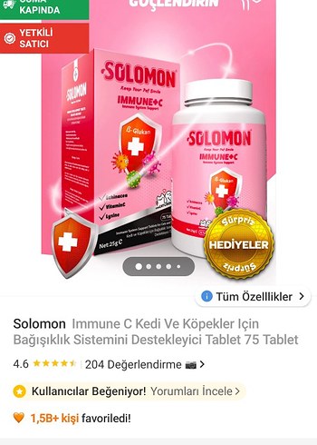 Solomon Immune C 75 Tablet Bağışıklık Destekleyici - Görsel 2