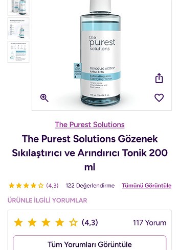 Beden The Purest Solutions AHA+BHA Tonik 200ml
