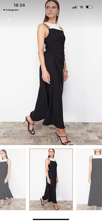 A kesim siyah elbise - Görsel 5