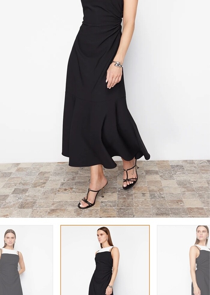 A kesim siyah elbise - Görsel 2