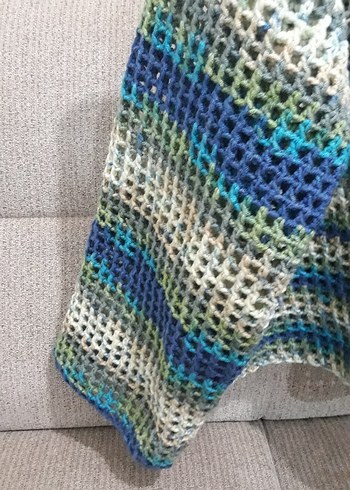 Bohem Çok Renkli Örgü Triko Kadın Kazak - Görsel 3