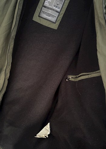 Erkek Haki Kapüşonlu Fermuarlı mont - Görsel 4