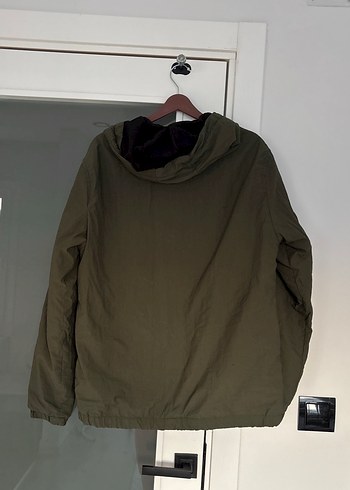 Erkek Haki Kapüşonlu Fermuarlı mont - Görsel 5
