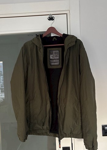 Erkek Haki Kapüşonlu Fermuarlı mont - Görsel 2