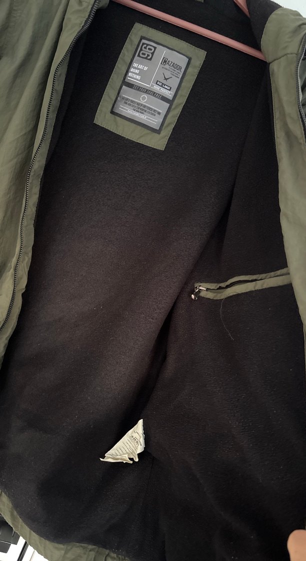 Erkek Haki Kapüşonlu Fermuarlı mont - Görsel 4