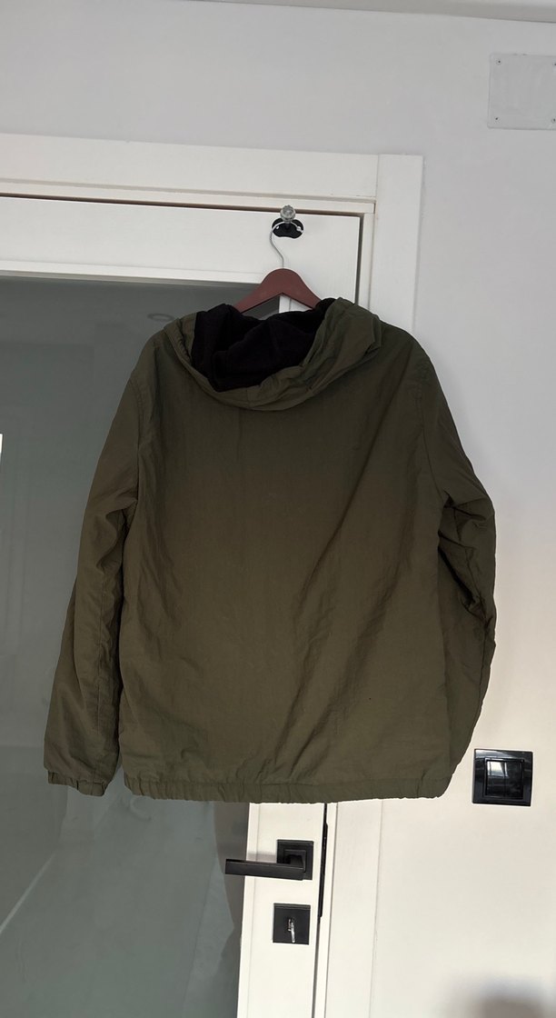 Erkek Haki Kapüşonlu Fermuarlı mont - Görsel 5