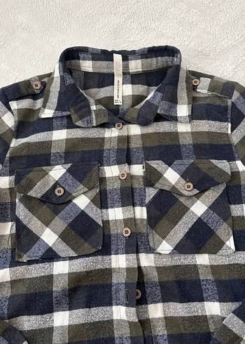 Ekose Desenli Uzun Kollu Oduncu Kadın Gömlek - Görsel 3