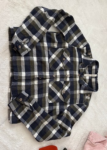 Ekose Desenli Uzun Kollu Oduncu Kadın Gömlek - Görsel 2