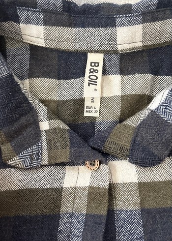 Ekose Desenli Uzun Kollu Oduncu Kadın Gömlek - Görsel 4