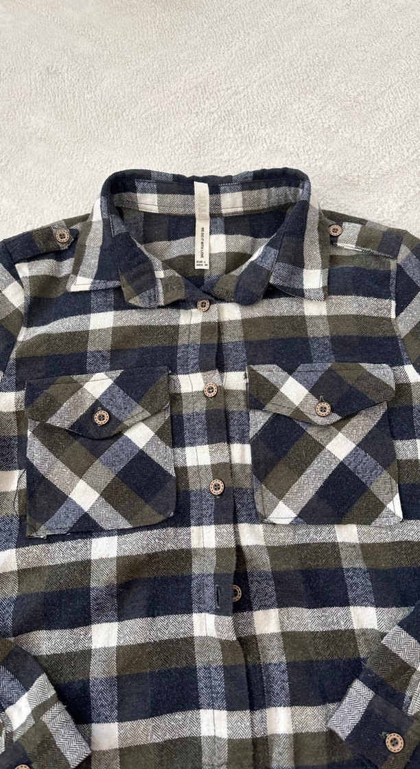 Ekose Desenli Uzun Kollu Oduncu Kadın Gömlek - Görsel 3