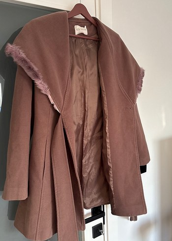 Vizon renk Kürklü Kaban - Görsel 2