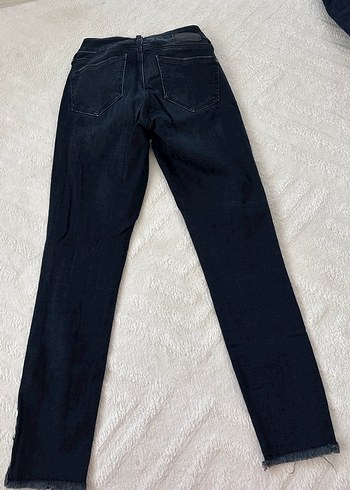 Kadın detaylı Lacivert Denim Jean - Görsel 5