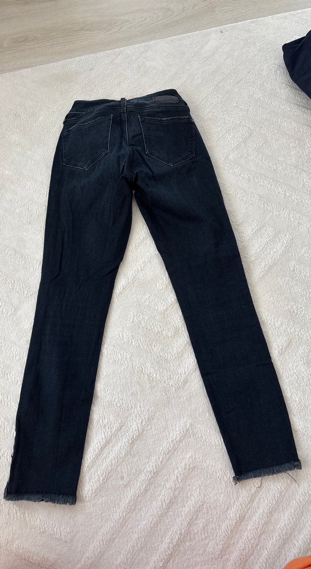 Kadın detaylı Lacivert Denim Jean - Görsel 5