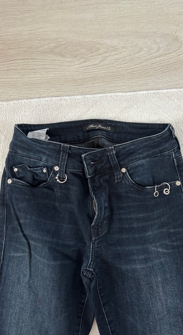 Kadın detaylı Lacivert Denim Jean - Görsel 3