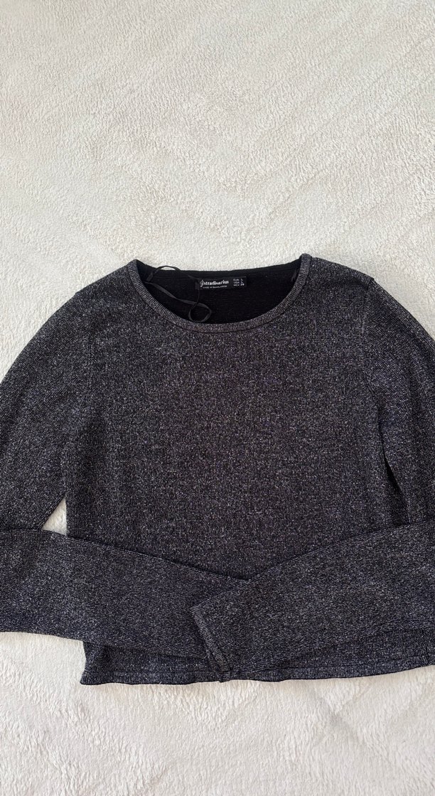 Simli Uzun Kollu Kadın bluz - Görsel 4