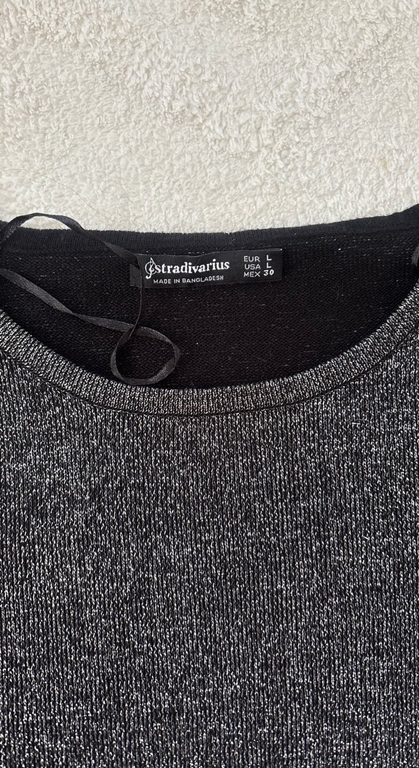 Simli Uzun Kollu Kadın bluz - Görsel 2