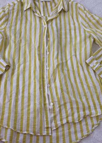 Sarı Çizgili Gömlek - Görsel 3