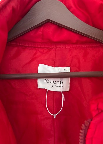 Kırmızı Kadın Mont - Görsel 3
