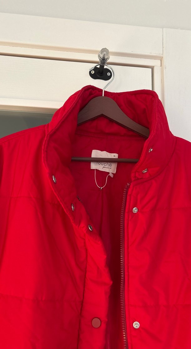 Kırmızı Kadın Mont - Görsel 2